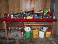 Pile: Wooden Table/Workbench Contents On and Under