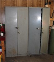 2 Metal Cabinets with Contents (within)