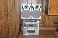 Emerson 6 CD Changer Stereo with Speakers