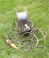 Pile: Copper Bucket, Copper Fittings and Ext Cord