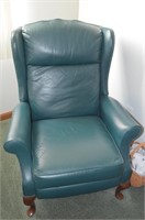 Teal Colored High Back Recliner