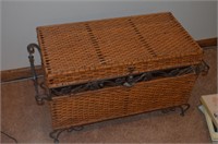 Wicker and Metal Chest