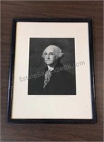 Vintage George Washington framed Print 10”x13”