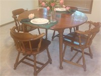 Hard Wood Dining Room Table w/ 4 Chairs