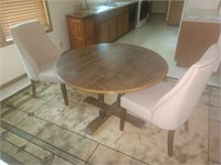 Round Table w/ 2 Cushioned Chairs