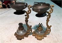 2 Vintage Cresolene Lamps,