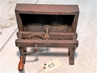 Early Wooden Produce Cutter with Wooden Handle,