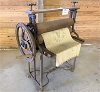 Early Wooden Commercial Ironer,