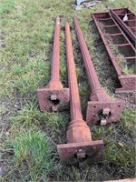 3 X 1880'S CAST IRON HITCHING POSTS- 2.6MTR