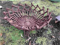 FIRE PIT MADE OUT OF OLD RAILWAY NAILS