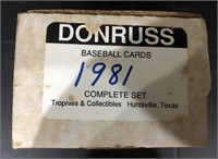1981 DONRUSS MLB BASEBALL COMPLETE CARD SET