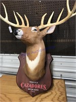Cazadores deer head wall mount store display