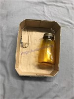 Amber pint jar (Patent NOV30th 1858)