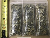 VINTAGE 3 PACKAGES OF BROWN BUTTONS