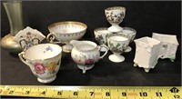 11 ASSORTED SMALL CHINA AND GLASS PIECES
