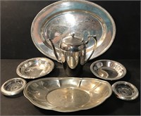 7 SILVERPLATE PIECES