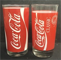 2 COCA COLA DRINK GLASSES