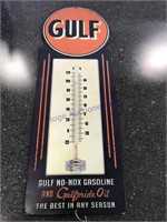 Gulf tin thermometer- approx 15.5"Tx5.5"W