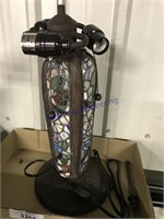 Lamp w/stain glass