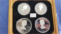 1975 4 pc Olympic Coin Set 4.33 oz of Silver