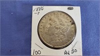 1886P Morgan Dollar AU50
