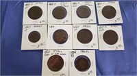 Bag of 10 Foreign Coins 1816-1869 10 Coins