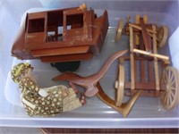 Wooden Wagon and Boat