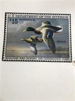 Migratory bird stamp sign 12" T 16" L