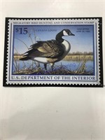 Migratory bird stamp sign 16" L X 11" T