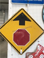 Stop sign ahead sign 33" X 33"