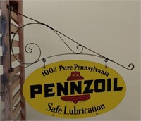 DST Pennzoil hanging sign with hanger