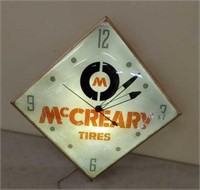 McCreary Tires light up clock