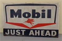 SST Mobil Just Ahead sign