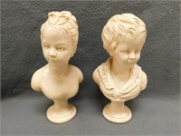 Figurines Pair of figurines, young boy and young
