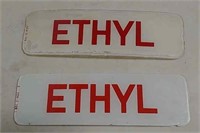 2 glass Ethyl curved pump plates