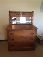 Antique Chest with Mirror