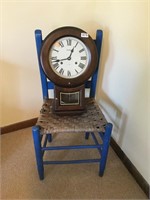 Blue Chair & Wall Clock