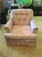 Pink floral sofa and chair