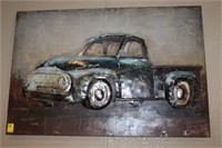 Route 66 Metal Truck Wall Hanging 47 x 31.5"