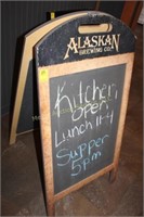 Alaskan Brewing Co Chalkboard Sandwich Board Sign