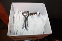 Box of Rolled Knives & forks & soup spoons