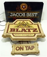* Lighted Beer Signs - Blatz (Works Well) &