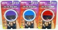 3 New Bower Rechargeable Clip-On Ring Lights for