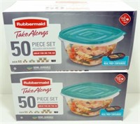 * 2 New Rubbermaid 50 pc. Take Alongs Container