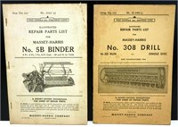 Two Massey-Harris Repair Parts Manuals - 1940