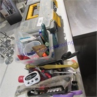 Tool box w/misc. tools & other misc