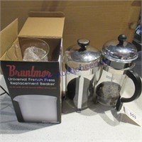 3, Bodum, french press coffee press w/extra beaker
