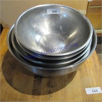 6 SS bowls, various sizes