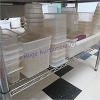 Large quantity of plastic containers
