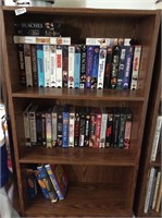 Bookcase & VHS Tapes